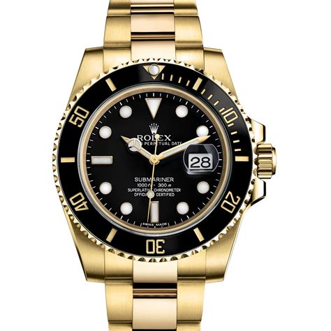 mens gold rolex with black face|authentic rolex gold submariner watch.